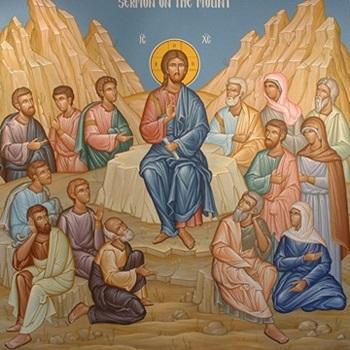 Christ teaching the beatitudes